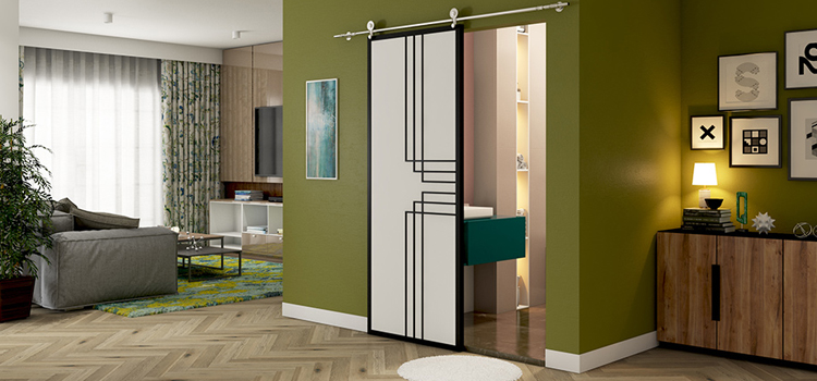 sliding bathroom door installation in Davie
